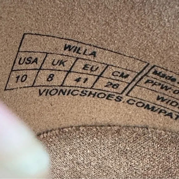 Vionic Willa 10 Shoes Gray Suede Slip On Arch Support Womens Brand New