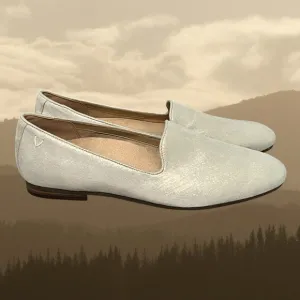 Vionic Willa II Leather Slip On Flat Size 10 Shimmer Gold Cream Ivory Shoes NEW
