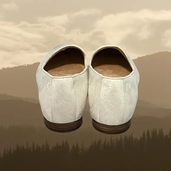 Vionic Willa II Leather Slip On Flat Size 10 Shimmer Gold Cream Ivory Shoes NEW