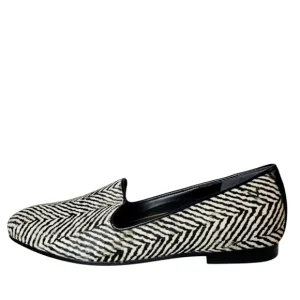 Vionic Women's Willa Loafers Sz 7.5 Black White Zebra Print Calf Hair NWOT