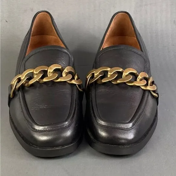 Vionic Mizelle Black Leather Loafers Shoes Women's Size 9.5