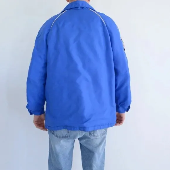 VTG 70s Macarthur Sports Blue St.Thomas Baronet Shoes Playoff Champs Jacket M