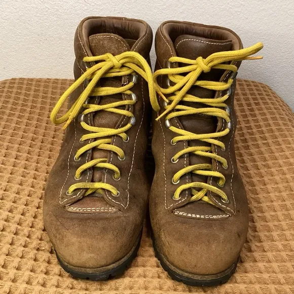 VTG Asolo Vintage Mountaineering Ridge Boots Mens US Sz 9 D Hiking Brown Leather