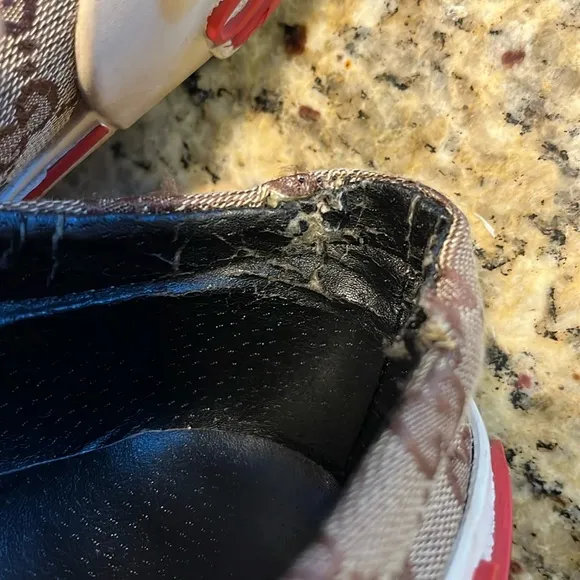 VTG Gucci Icon GG Monogram Canvas Velcro Sneakers size 46