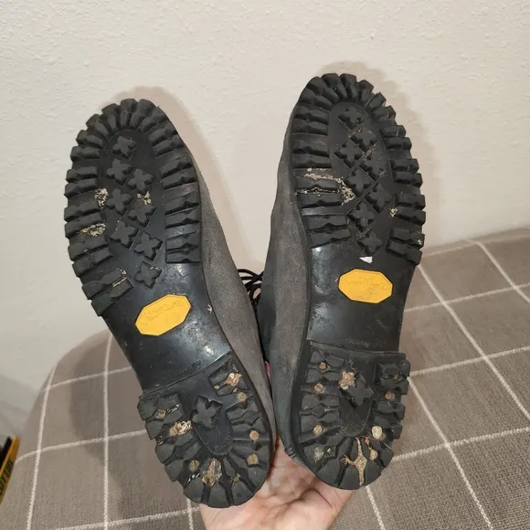 Vtg Pivetta Italian Leather Hiking Boots Vibram Sole