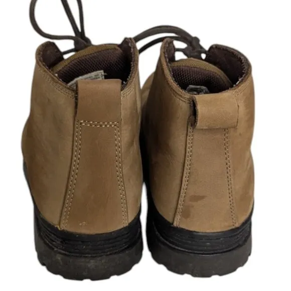 VTG Thom McAn Tan Suede Platform Lace Up Boots