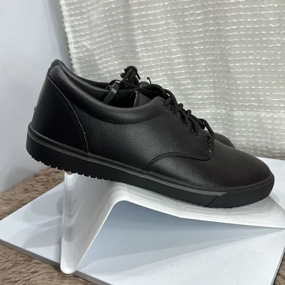 (W4) Unisex TredSafe Black Comfort Lace-Up Casual Work Shoes Size M 12 /W 13 w