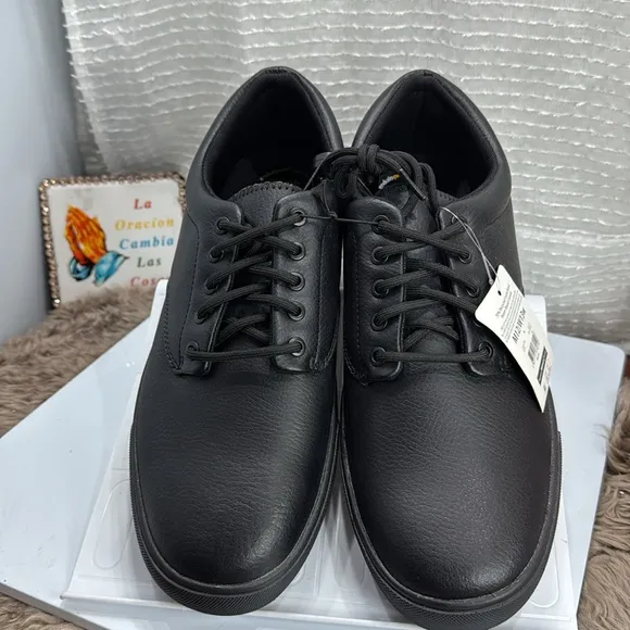 (W4) Unisex TredSafe Black Comfort Lace-Up Casual Work Shoes Size M 12 /W 13 w