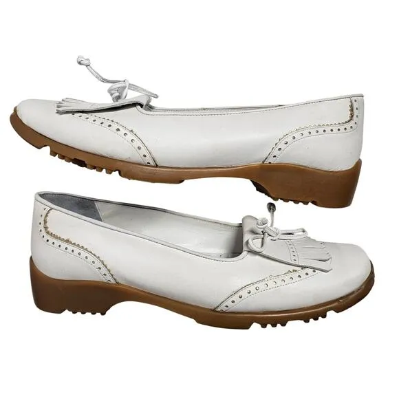 Walter Genuin Anna Golf Shoe White Leather  Size EU 40.5 / US 9.5