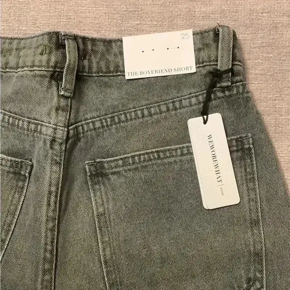 Weworewhat - Boyfriend Raw-Edge Denim Shorts NWT