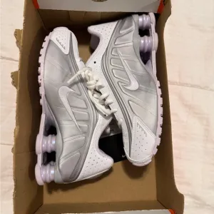 White and Silver Athletic Sneakers