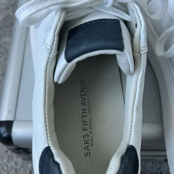 White Low-Top Sneakers with Rubber Sole