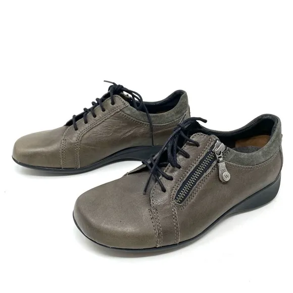 Wolky Bonnie Gray Cartago Leather Comfort Shoes