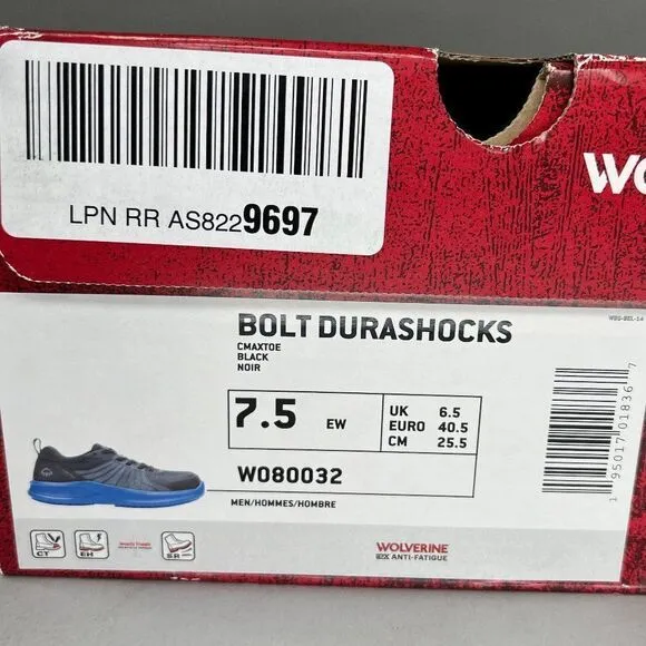 Wolverine Men's Size 7.5EW Bolt Durashocks Knit CarbonMax Work Shoes