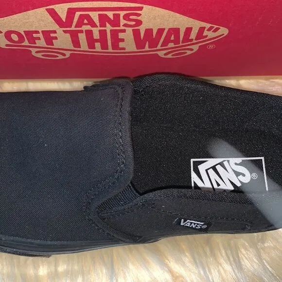 WOMEN VANS BLACK CANVAS SHOES