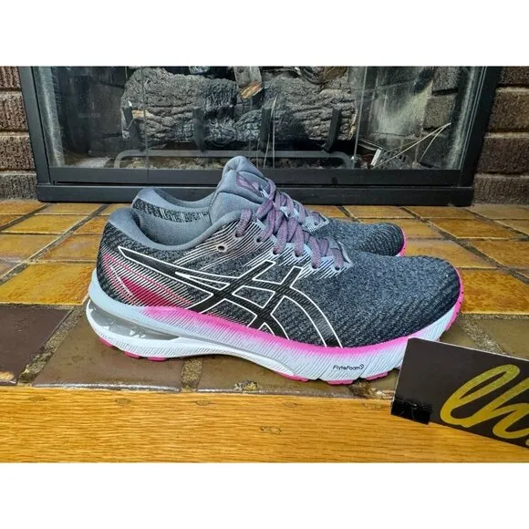 Women’s 6.5 Asics GT2000 10 Pink Grey Athletic Running Shoes 1012b045