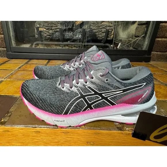 Women’s 6.5 Asics GT2000 10 Pink Grey Athletic Running Shoes 1012b045