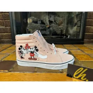 Women’s 9.5 Vans x Disney Sk8 Hi Mickey &amp; Minnie Flowers 2018 Lifestyle Shoes