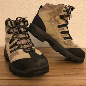 Women’s Adidas Beige/Black Suede Leather &quot;Geofit&quot; Ankle Hiking Boots US Sz 6