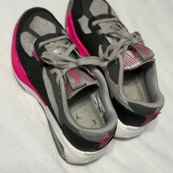 Women's Athletic Sneakers - Gray, Black, and Pink