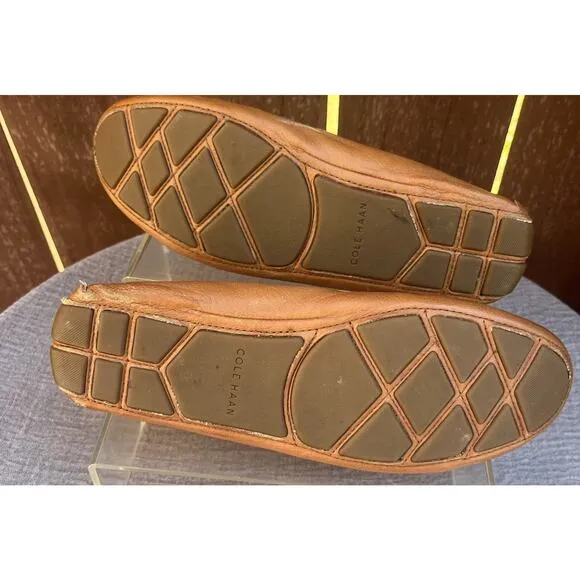 Women's Cole Haan Evelyn Brown Leather Mocc Driver Comfort/Casual Shoes 8.5B