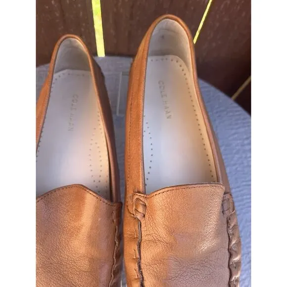 Women's Cole Haan Evelyn Brown Leather Mocc Driver Comfort/Casual Shoes 8.5B
