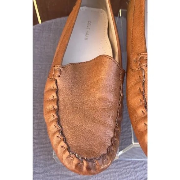 Women's Cole Haan Evelyn Brown Leather Mocc Driver Comfort/Casual Shoes 8.5B