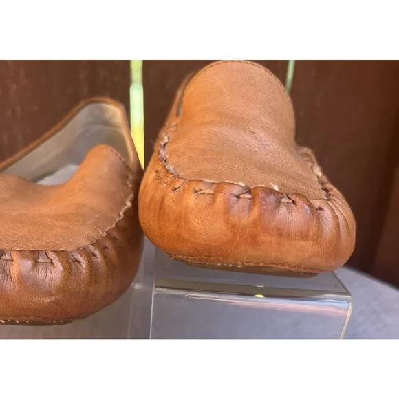 Women's Cole Haan Evelyn Brown Leather Mocc Driver Comfort/Casual Shoes 8.5B