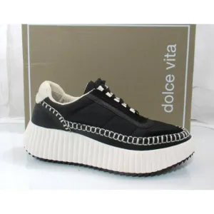 Women's Dolce Vita Dolen Nylon Platform Lace Up Fashion Sneakers Black Size 7