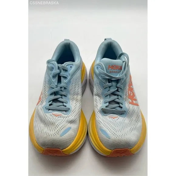 Women's Hoka Bondi 8 Summer Song Running Shoes - Size 9B, No Insoles