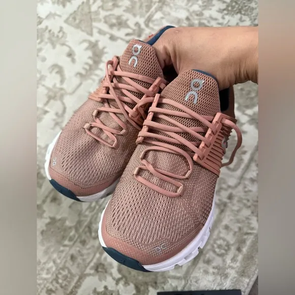 Women's ON Cloud Cloudswift Sneaker Athletic Running Shoes Blush Denim Size 6