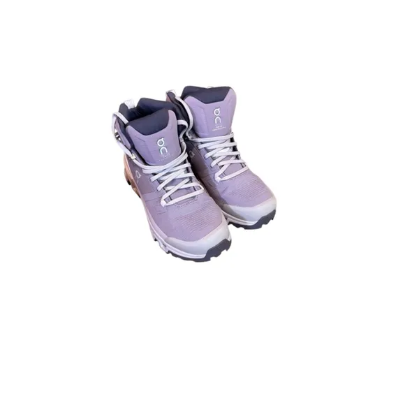 Women's On Running Cloudrock 2 Waterproof Hiking Boots Size 8.5 Purple
