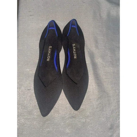 Women's Rothy's Flats Black Blue Size 7.5