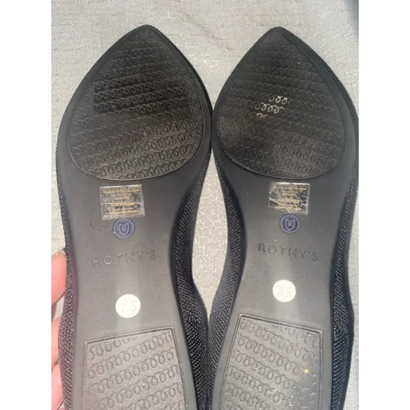 Women's Rothy's Flats Black Blue Size 7.5