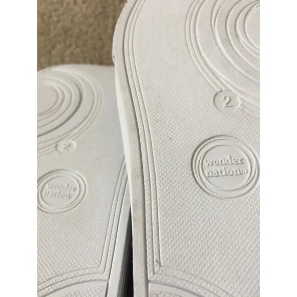 Wonder Nation Boys Casual Athletic High Top Sneakers Shoes Gray Size 2