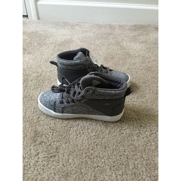 Wonder Nation Boys Casual Athletic High Top Sneakers Shoes Gray Size 2