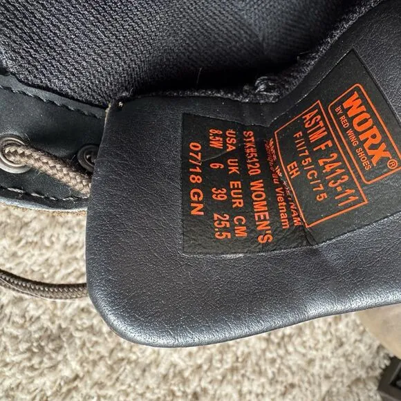 Worx By Red Wing Shoes Steel Toe Chukka Ankle Work Boots Brown Women’s 8.5