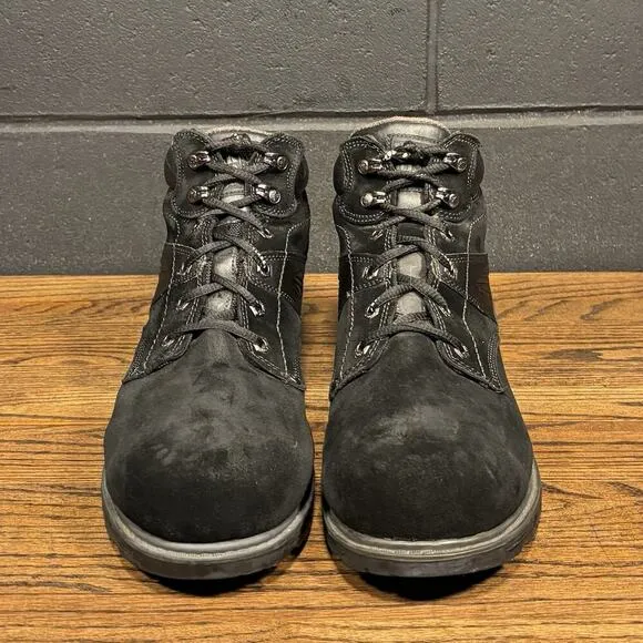Wrangler Jaques Black Suede Leather Soft Toe Hiking Work Boots Men’s 11 Wide