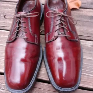 Wright &quot;BREATHER&quot; Arch Preserver Men's 10 D/B Oxfords Shoes  burgundy USA. 323pe