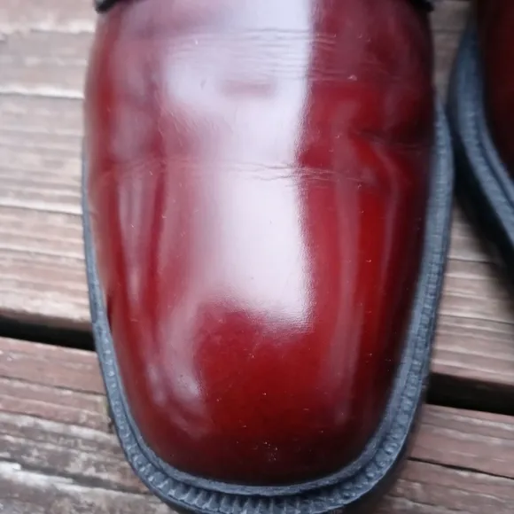 Wright &quot;BREATHER&quot; Arch Preserver Men's 10 D/B Oxfords Shoes  burgundy USA. 323pe