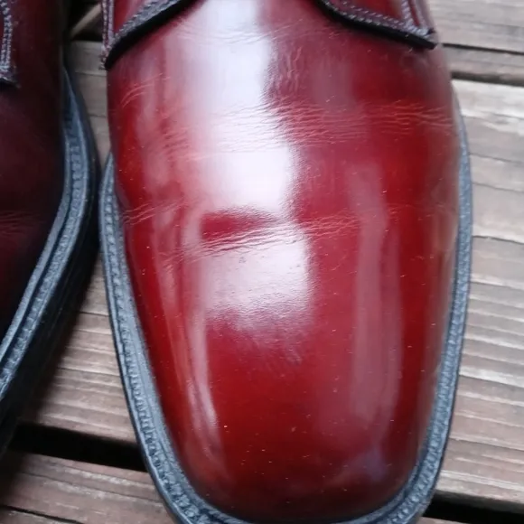 Wright &quot;BREATHER&quot; Arch Preserver Men's 10 D/B Oxfords Shoes  burgundy USA. 323pe