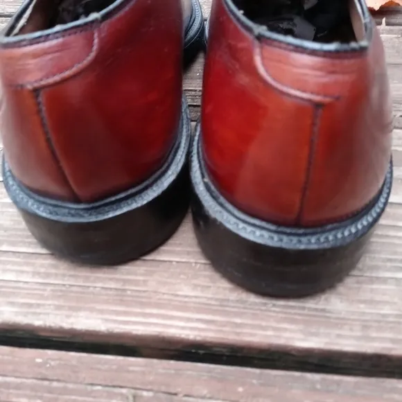 Wright &quot;BREATHER&quot; Arch Preserver Men's 10 D/B Oxfords Shoes  burgundy USA. 323pe