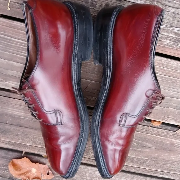 Wright &quot;BREATHER&quot; Arch Preserver Men's 10 D/B Oxfords Shoes  burgundy USA. 323pe
