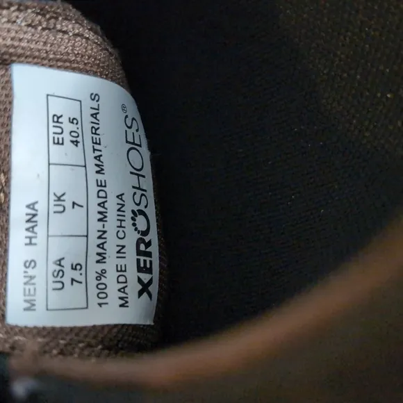Xero Ipari Hana Canvas Lightweight Barefoot Running Sneakers Blackout Size 7.5