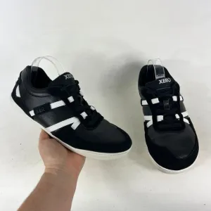 Xero Shoes Kelso Tennis Men's 9 Black Leather Lace-Up Low Top Athletic Sneakers
