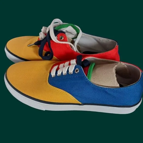 XSperry Top-Sider Noah Mens Colorblock Canvas Sneakers Size 6M multicolors
