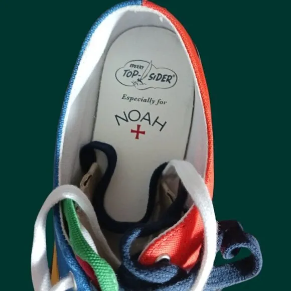 XSperry Top-Sider Noah Mens Colorblock Canvas Sneakers Size 6M multicolors