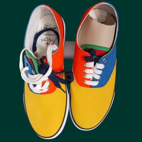 XSperry Top-Sider Noah Mens Colorblock Canvas Sneakers Size 6M multicolors