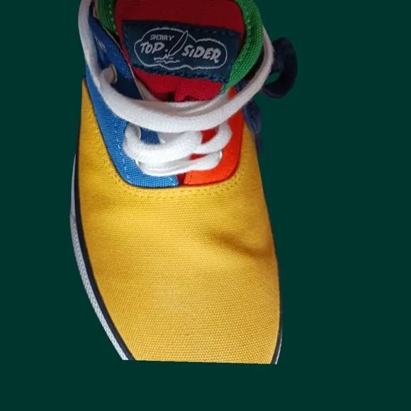 XSperry Top-Sider Noah Mens Colorblock Canvas Sneakers Size 6M multicolors
