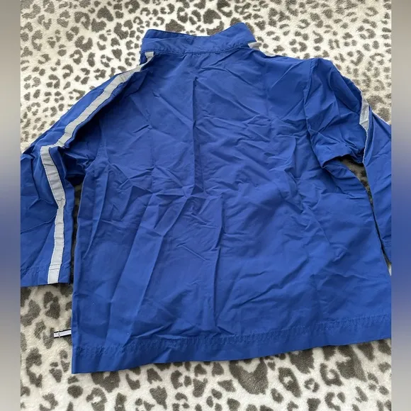 Y2K Lands’ End Nylon Jacket &amp; Pants Track Suit in Blue Size Medium 5 6 Unisex